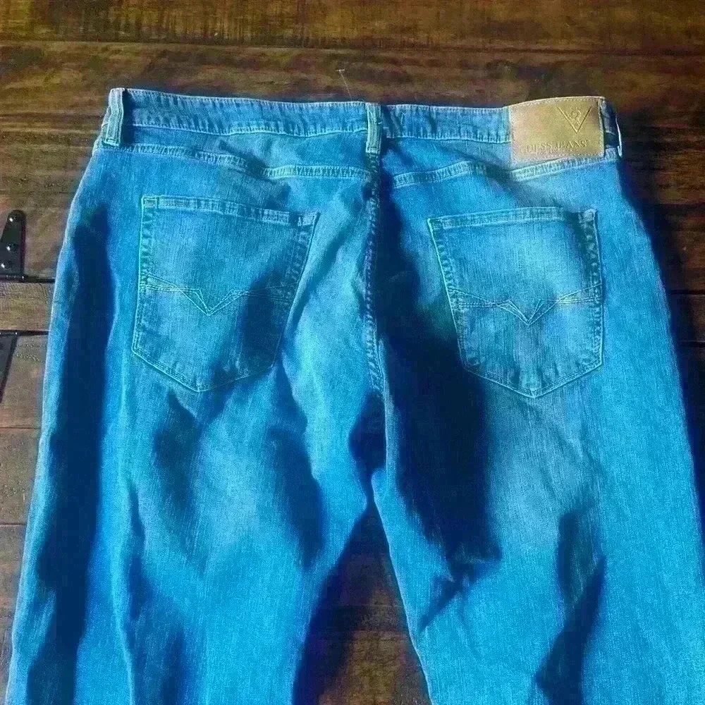 Men’s GUESS LOS ANGELES Jeans, Slim Fit, Low Rise, Tapered Leg, 38x32 Denim NWT - Picture 5 of 7